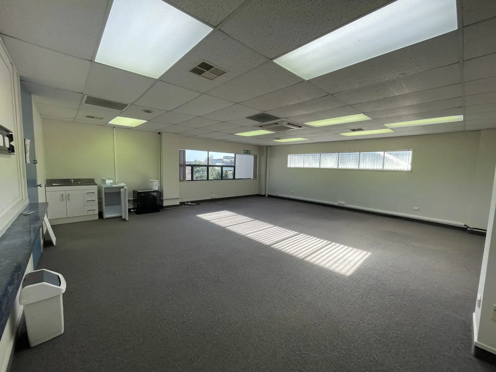 Offices with shared kitchenettes office interior at Hinemoa House